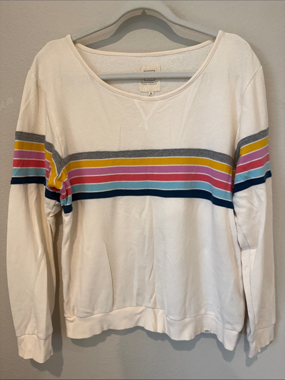 Rip Curl Surf Revival Striped Pullover Crew Sweatshirt